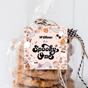 Sticker Carré Éffrayant Un Halloween Super 1er anniversaire