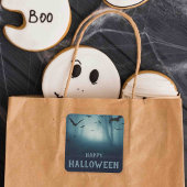 Sticker Carré Éffrayante Haunted Forest Halloween Party