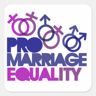 Sticker Carré Égalité de mariage