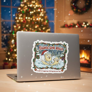 Sticker Carré Eggnog déchaîné