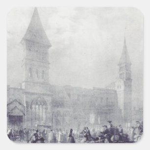 Sticker Carré Église de l'abbaye Saint-Philibert de Tournus