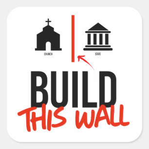 Sticker Carré Église et État séparés