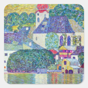 Sticker Carré Église St. Wolfgang par Gustav Klimt, Art Victorie
