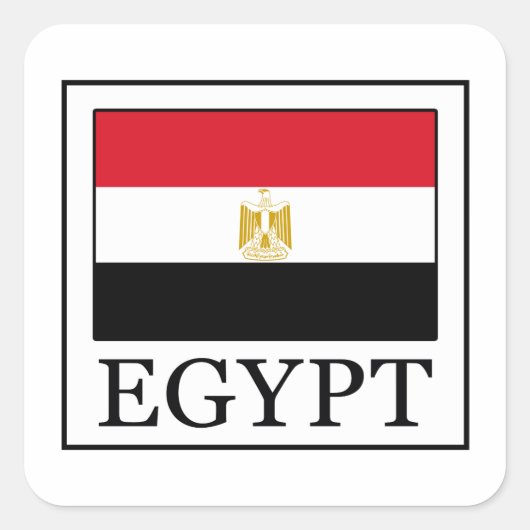 Sticker Carré Égypte (Devant)