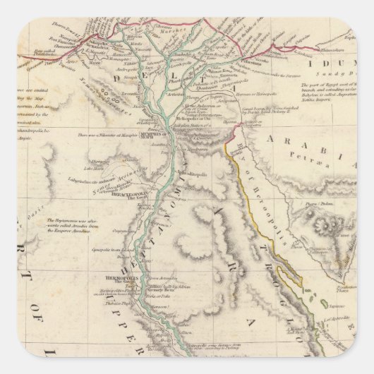 Sticker Carré Égypte ancienne (Devant)