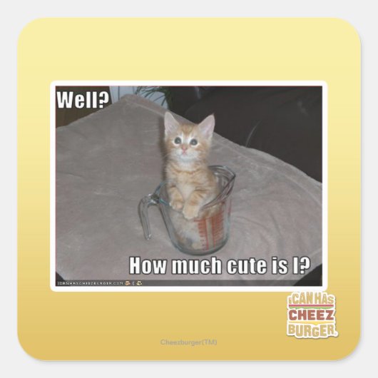 Sticker Carré Eh bien ? (Devant)