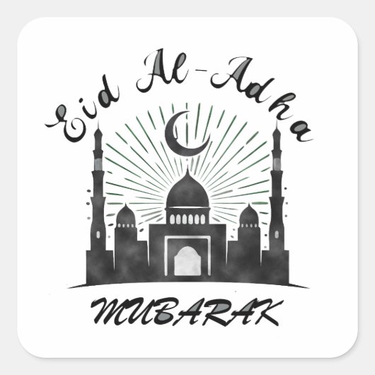 STICKER CARRÉ EID AL ADHA MUBARAK 2023 (Devant)