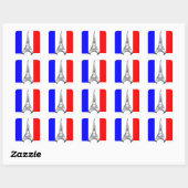 Sticker Carré eiffel français (Feuille)