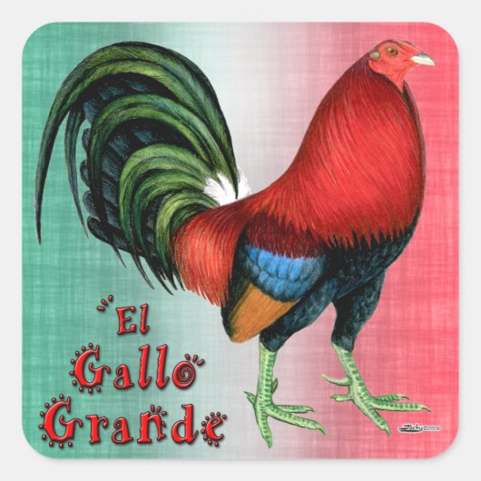 Sticker Carré El Gallo Grande (Devant)