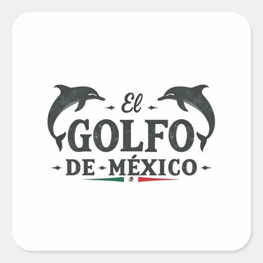 Sticker Carré El Golfo De Mexico Golfe du Mexique (Devant)