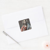 Sticker Carré El Greco - Bénédiction du Christ (Enveloppe)