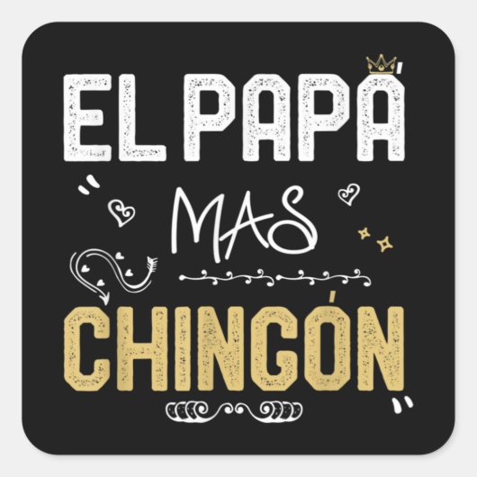 Sticker Carré El Papa Mas Chingon espagnol papa Cool mexicain (Devant)