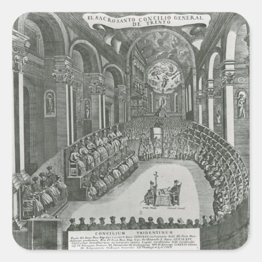 Sticker Carré El Sacrosanto Concilio General de Trento (Devant)