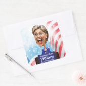Sticker Carré Elect Anyone but Hillary for President in 2016 (Enveloppe)