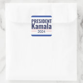 Sticker Carré Élection du président Kamala 2024 (Sac)