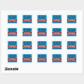 Sticker Carré Élections libres et équitables (Feuille)