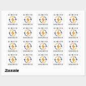 Sticker Carré électricien drôle toujours terre à terre (Feuille)