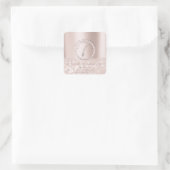 Sticker Carré Électrolyse Élimination des cheveux Adresse Rose G (Sac)