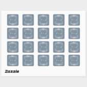 Sticker Carré Elégance en fleurs (Feuille)