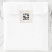 Sticker Carré Elégant Abstrait Gold Purple Aquarelle QR Code (Sac)