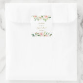 Sticker Carré Elégant Aquarelle Flexibles Mariage or (Sac)