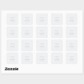 Sticker Carré Elegant Black Typographic (Feuille)