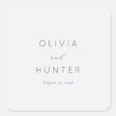 Sticker Carré Elegant Black Typographic (Devant)