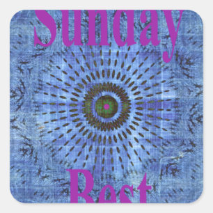 Sticker Carré Elégant bleu denim motif vectoriel impression art 