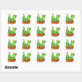 Sticker Carré Élégant boho Cactus cactus cactus succulents (Feuille)