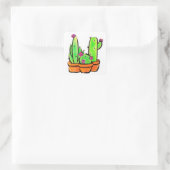 Sticker Carré Élégant boho Cactus cactus cactus succulents (Sac)