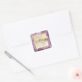 Sticker Carré Élégant Boutique en cristal Glam Boho Amethyst de (Enveloppe)