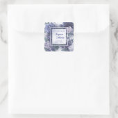 Sticker Carré Elégant cadre floral violet (Sac)