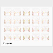 Sticker Carré Élégant calendrier Mariage de fleurs blanches rose (Feuille)