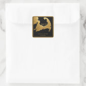 Sticker Carré Élégant Carte de Cape Cod Mariage (Sac)