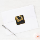 Sticker Carré Élégant Carte de Cape Cod Mariage (Enveloppe)