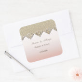 Sticker Carré Elegant Chic Mariage damassé (Enveloppe)