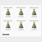 Sticker Carré Elegant Christmas Tree | Candle Labels (Feuille)
