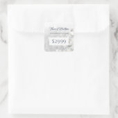 Sticker Carré Élégant FAUX Diamond Parties scintillant Épargne P (Sac)