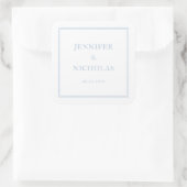 Sticker Carré Elegant Formal Powder Blue Wedding (Sac)
