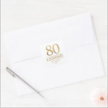 Sticker Carré Elégant Gold 80th & Legendary Birthday<br><div class="desc">Élégant Sticker Gold 80th & Legendary Birthday. Fêtez une étape vraiment légendaire avec ces élégants autocollants de 80e anniversaire. Ce design est parfait pour honorer un être cher lors de sa journée spéciale. La disposition intemporelle et la finition faux métallique lui confèrent un look haut de gamme tout en le...</div>
