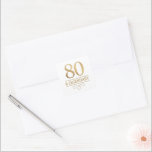 Sticker Carré Elégant Gold 80th & Legendary Birthday<br><div class="desc">Élégant Sticker Gold 80th & Legendary Birthday. Fêtez une étape vraiment légendaire avec ces élégants autocollants de 80e anniversaire. Ce design est parfait pour honorer un être cher lors de sa journée spéciale. La disposition intemporelle et la finition faux métallique lui confèrent un look haut de gamme tout en le...</div>