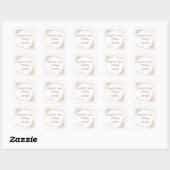 Sticker Carré Elegant Gold Glitter 80th Birthday (Feuille)