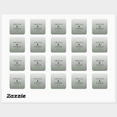 Sticker Carré Elegant Gray Gratitude (Feuille)
