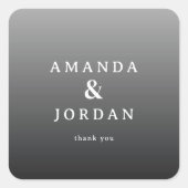 Sticker Carré Elegant Gray Gratitude (Devant)