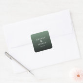 Sticker Carré Elegant Green Gratitude Card (Enveloppe)