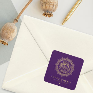 Sticker Carré Elegant Happy Diwali