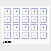 Sticker Carré Élégant Hydrangea Classique à Bordure Ondulée pour (Feuille)