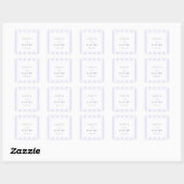 Sticker Carré Elegant Lavender Stripes (Feuille)