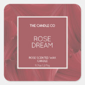 Sticker Carré Elegant Luxury Modern Abstract Red Candle (Devant)