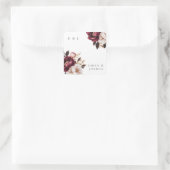 Sticker Carré Élégant Mariage d'or de Bourgogne (Sac)